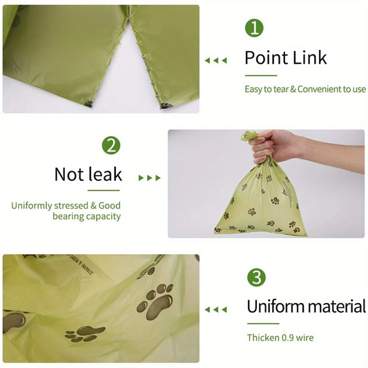 Biodegradable dog poop bags + dispenser