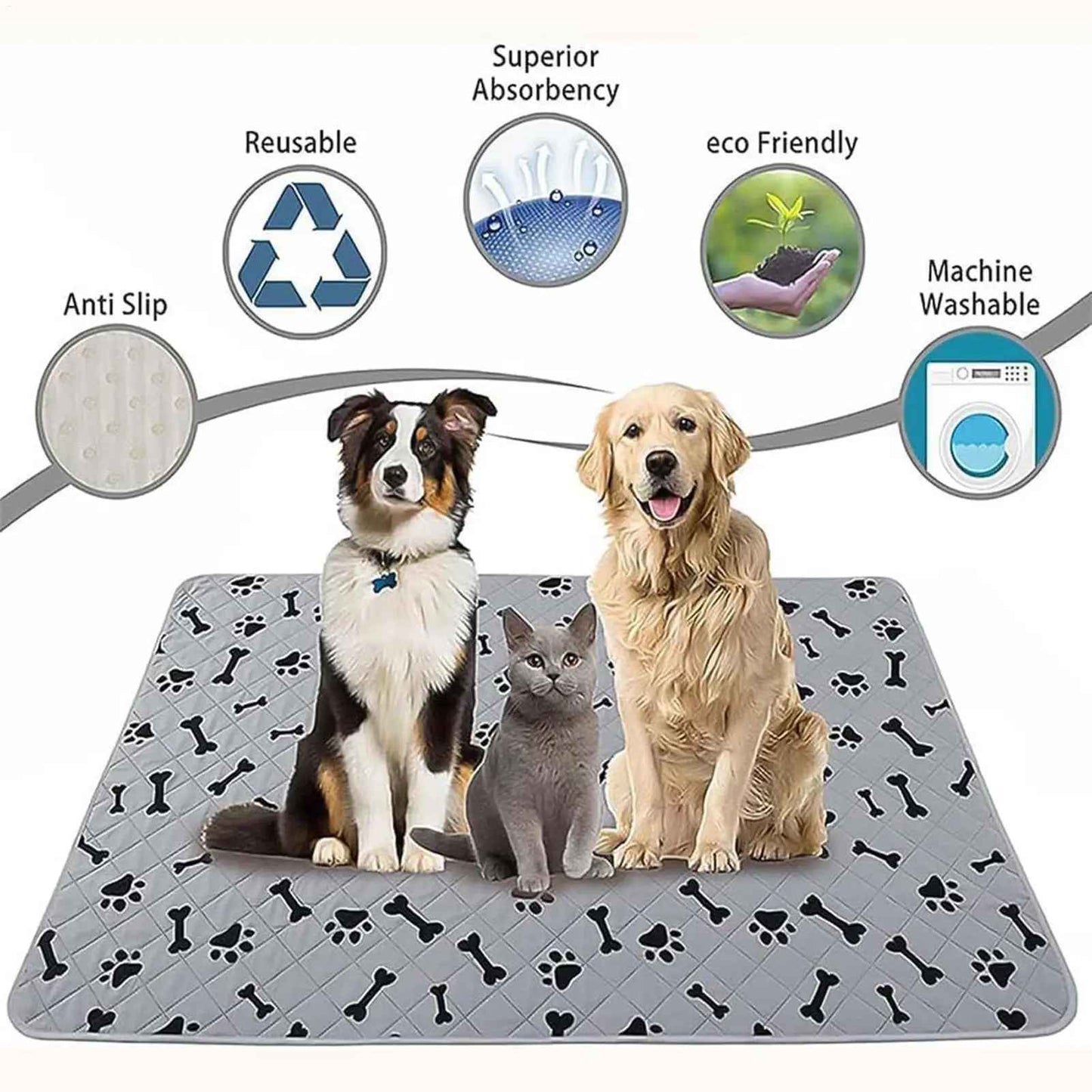 Reusable training pad mat