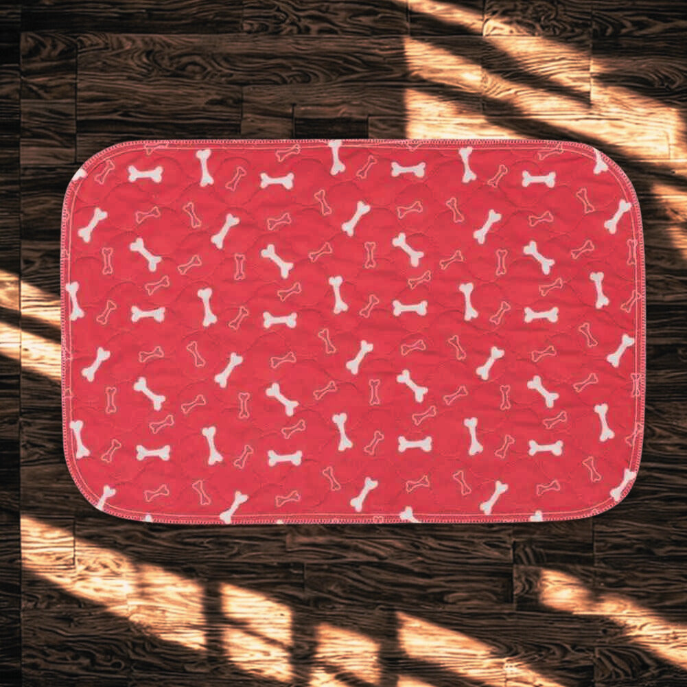 Coral mat with white bone pattern